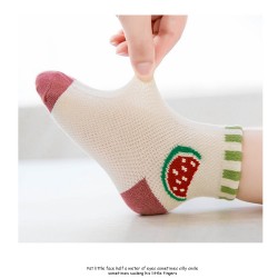 spring and summer 1-12 year 5 pairs/lot Spring and summer new cartoon watermelon animal boat thin cotton so